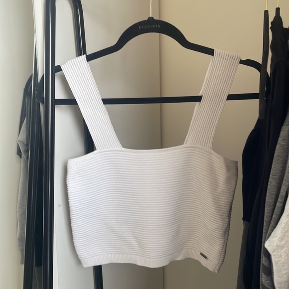 White Sweater-Knit Tank Top - Picture 3 of 3